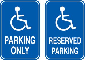 Two Handicapped Parking Signs